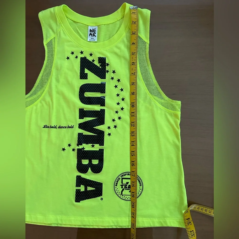 Zumba Fitness Neon Yellow Tank Top - Picture 5 of 6